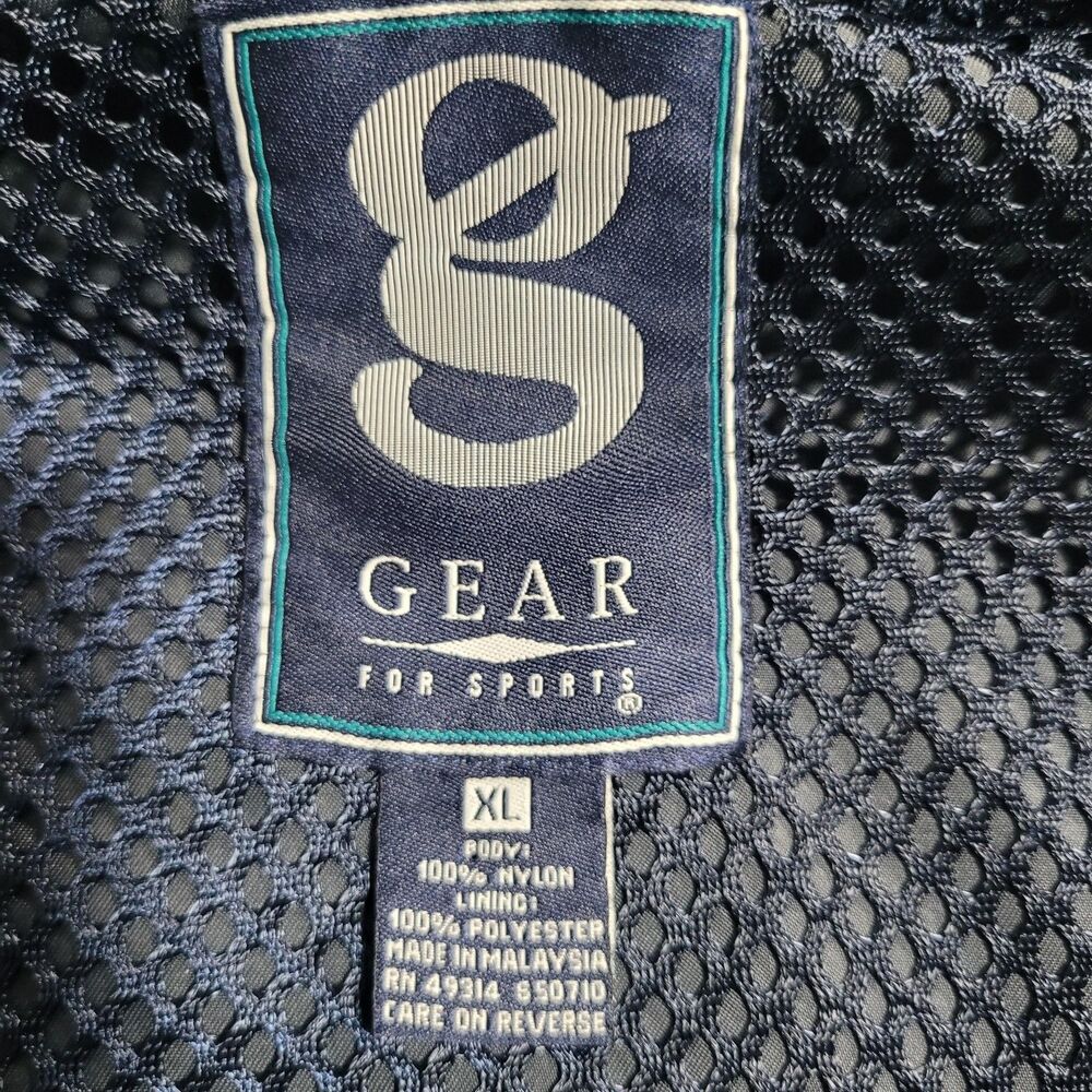 Gear For Sports Jacket Navy Football Mens XL Blue Yellow Hooded Full Zip Mesh - Picture 6 of 14